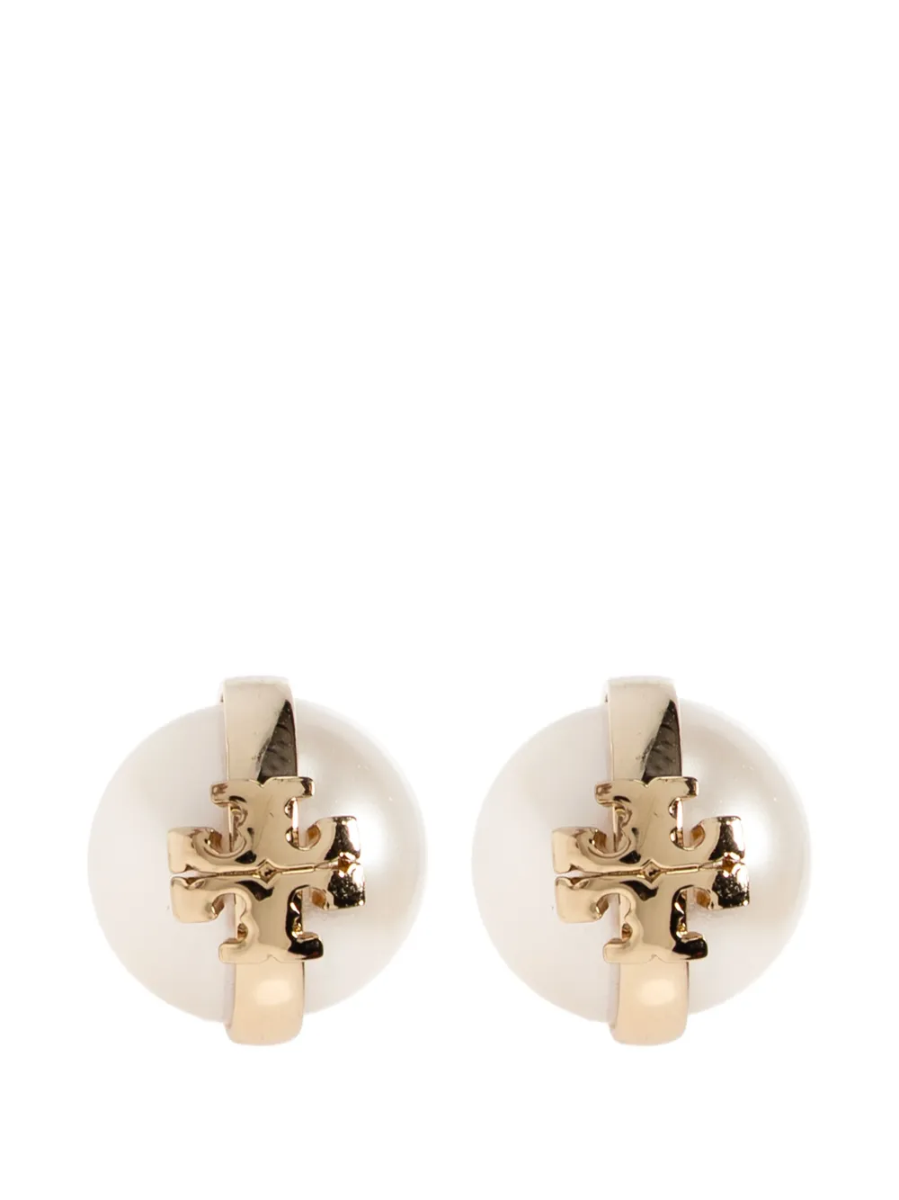 Tory Burch pearl logo earrings - Oro