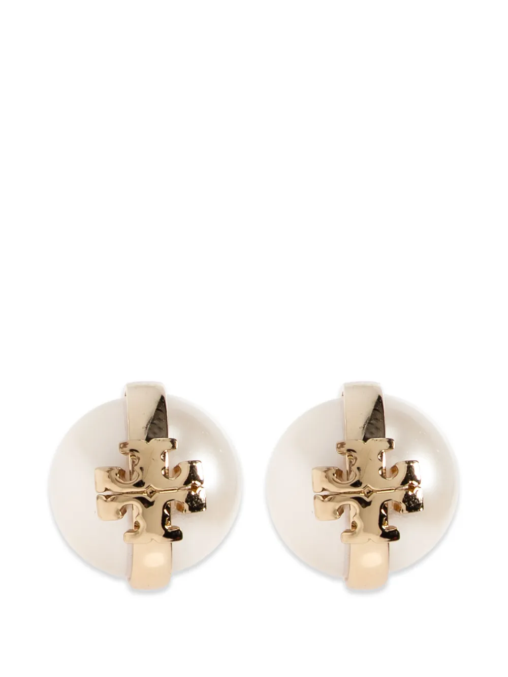 Tory Burch pearl logo earrings - Oro