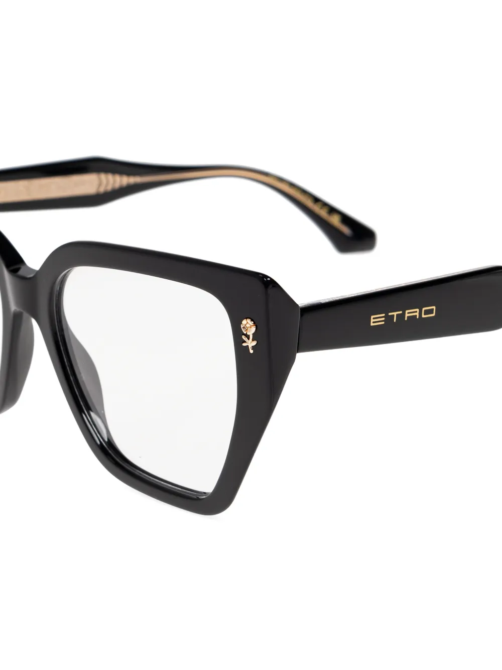 floral-embellishment cat-eye glasses