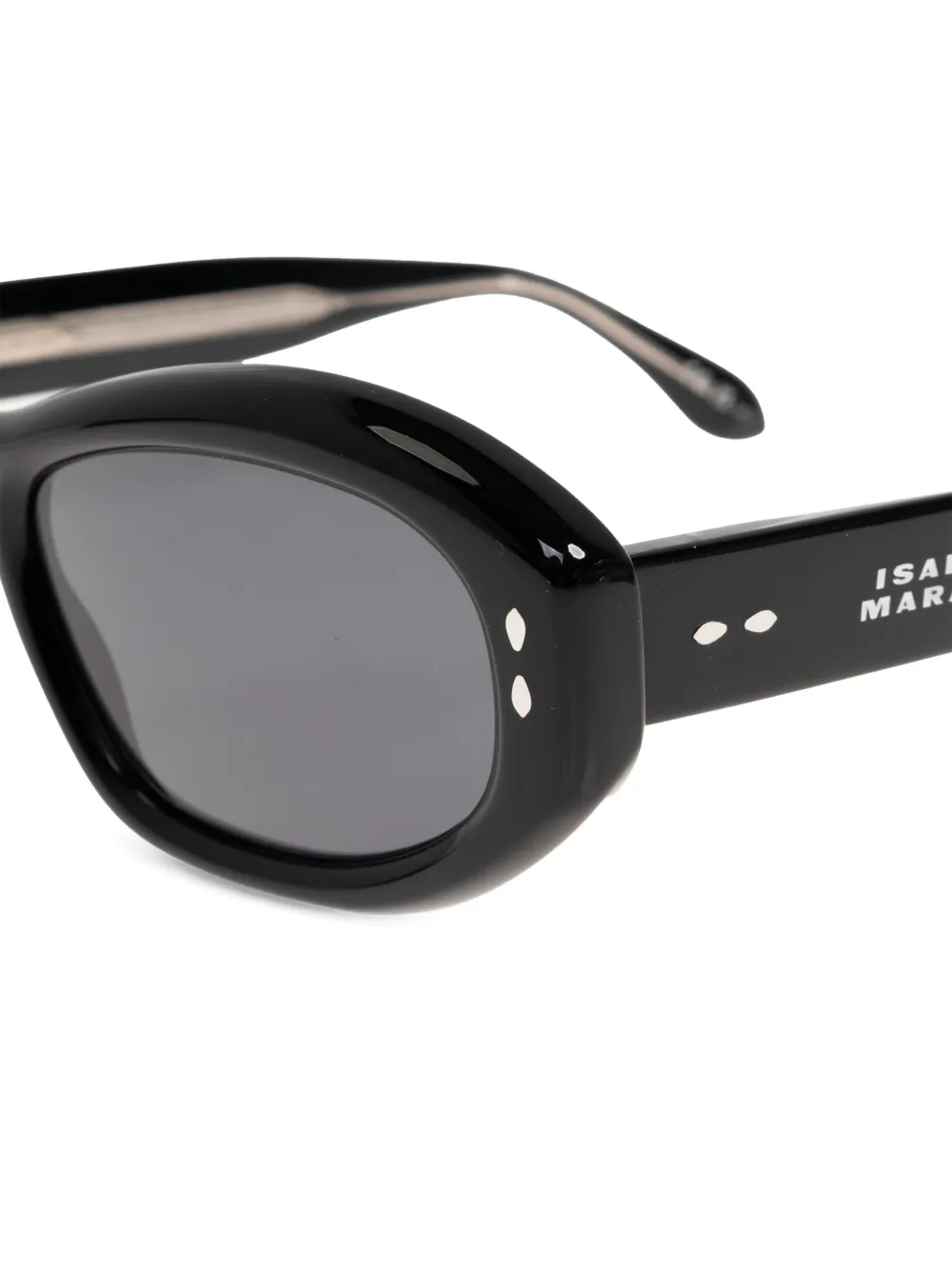Isabel Marant Eyewear Zonnebril met ovalen montuur en studs Zwart