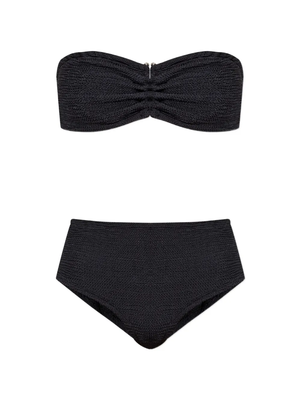 PARAMIDONNA Frida textured swimsuit - Nero