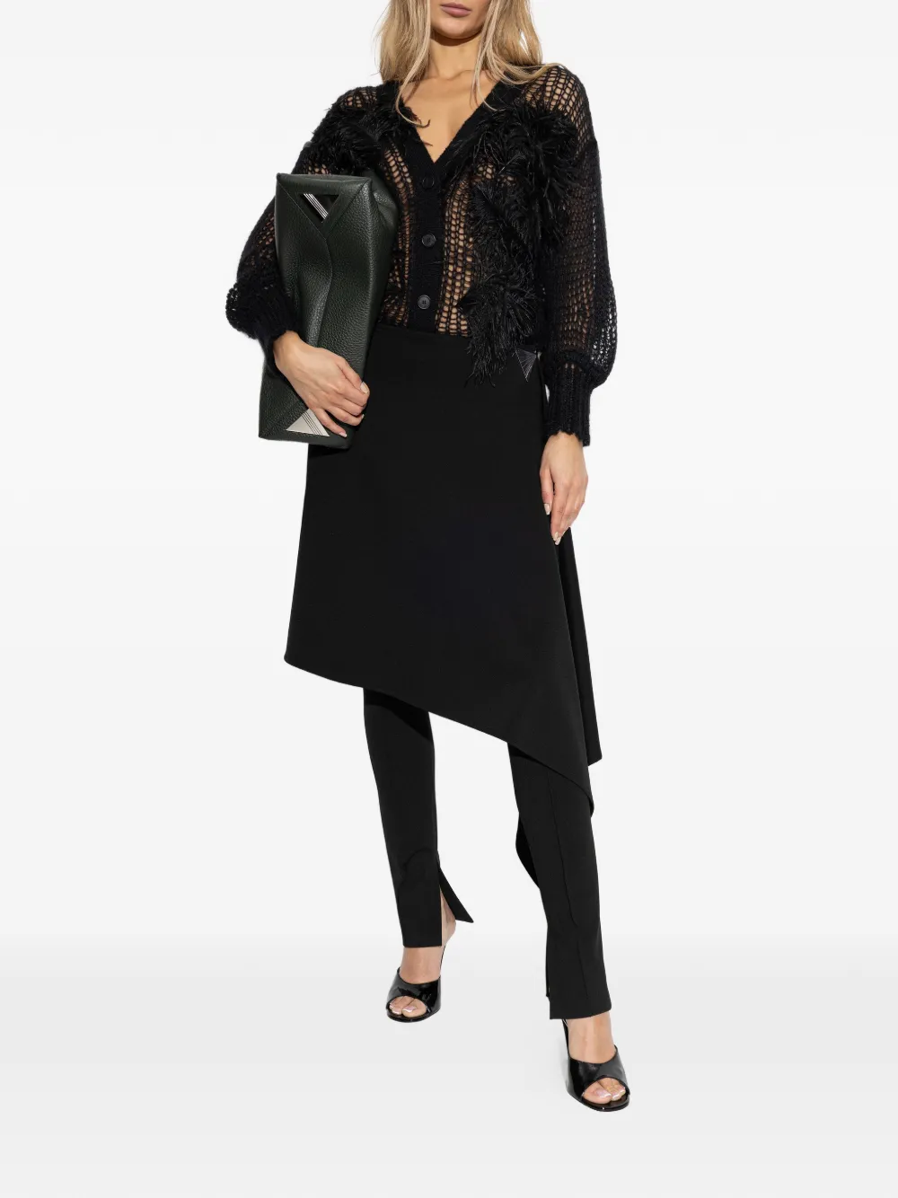 The Attico Asymmetrische broek Zwart