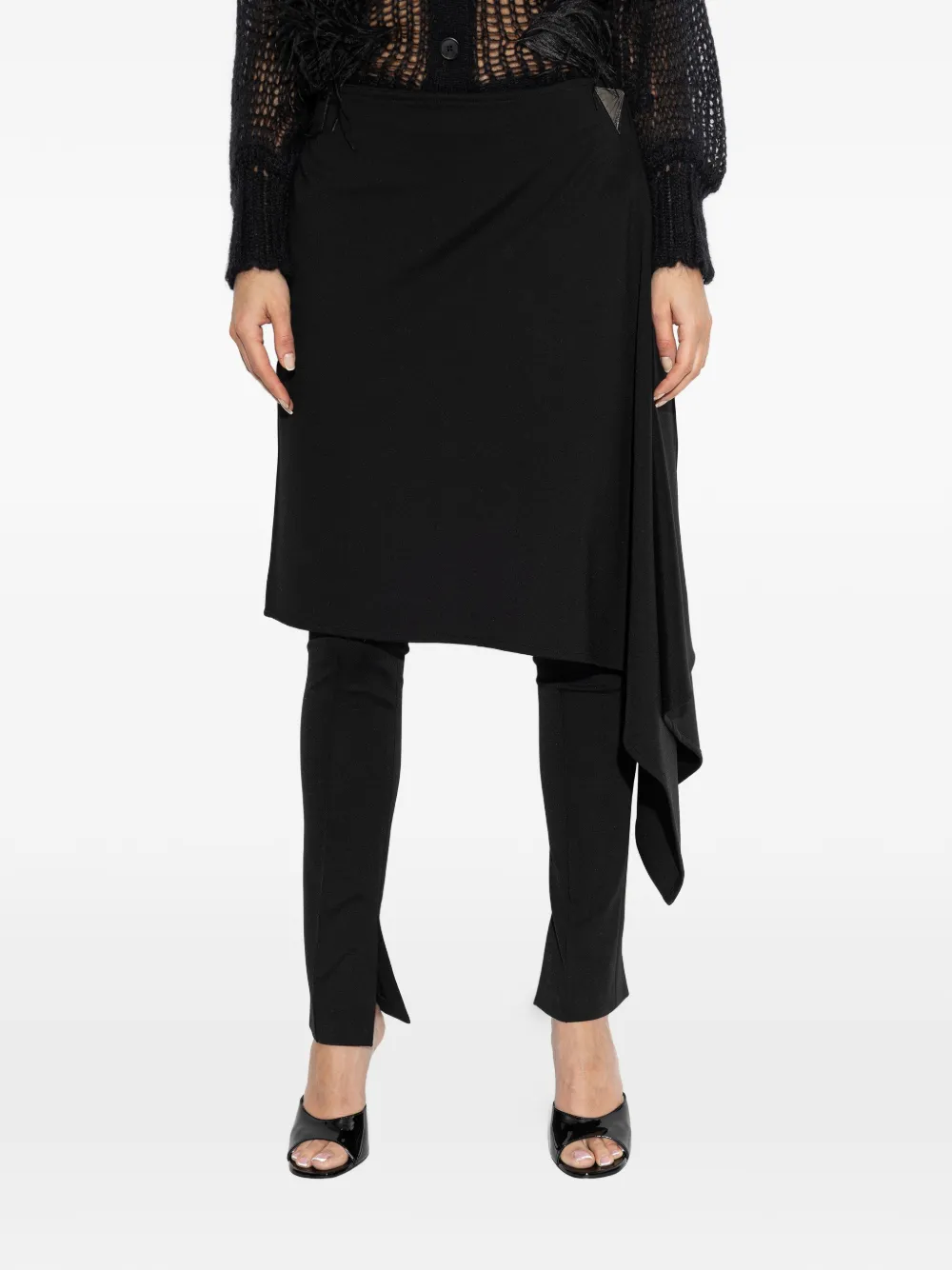 The Attico Asymmetrische broek Zwart