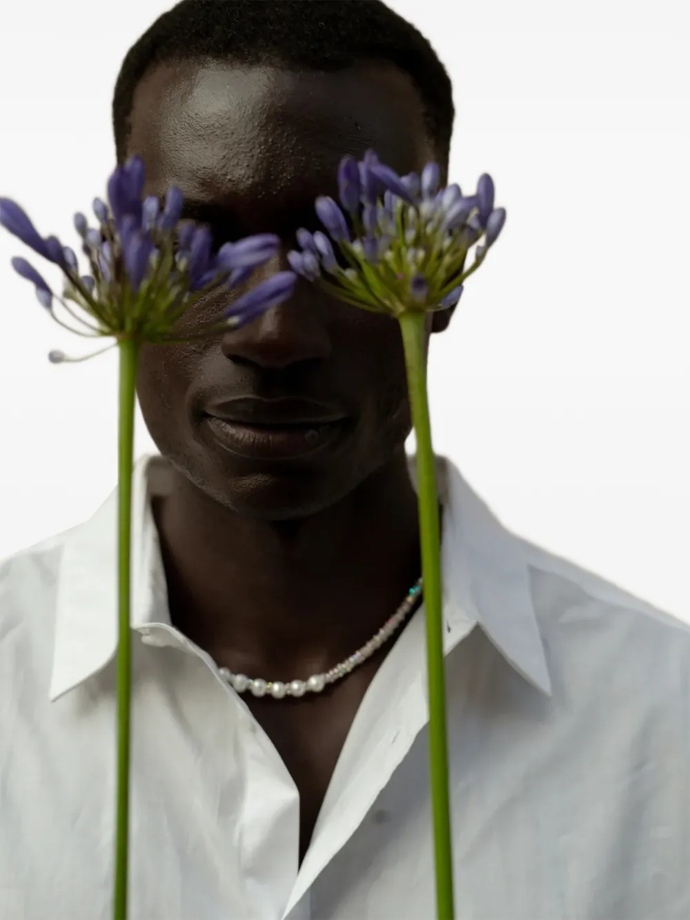 Pearl Octopuss. Y Kralenhalsketting met parel - Zilver