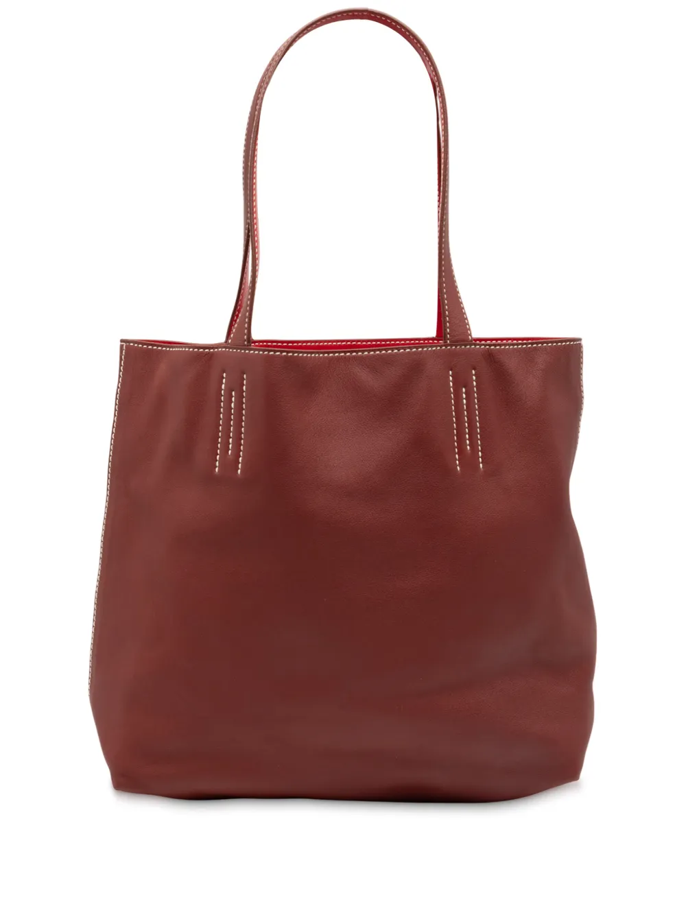 Hermès Pre-Owned 2013 Veau Sikkim Double Sens 28 tote bag - Rosso
