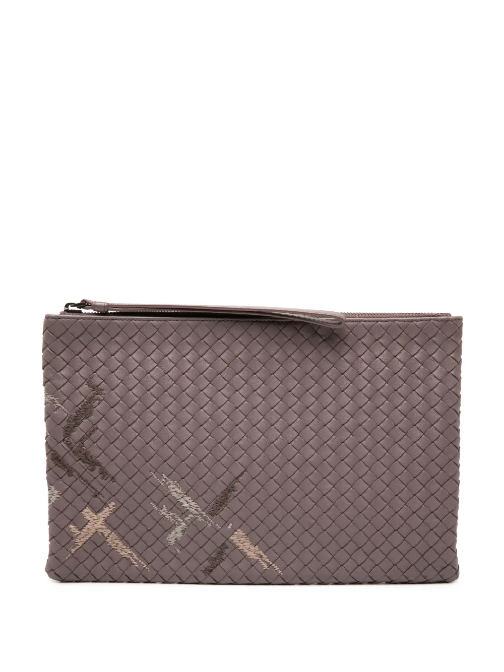 Bottega Veneta Pre-Owned 2012-2025 Nappa Intrecciato Stitched clutch bag - Marrone