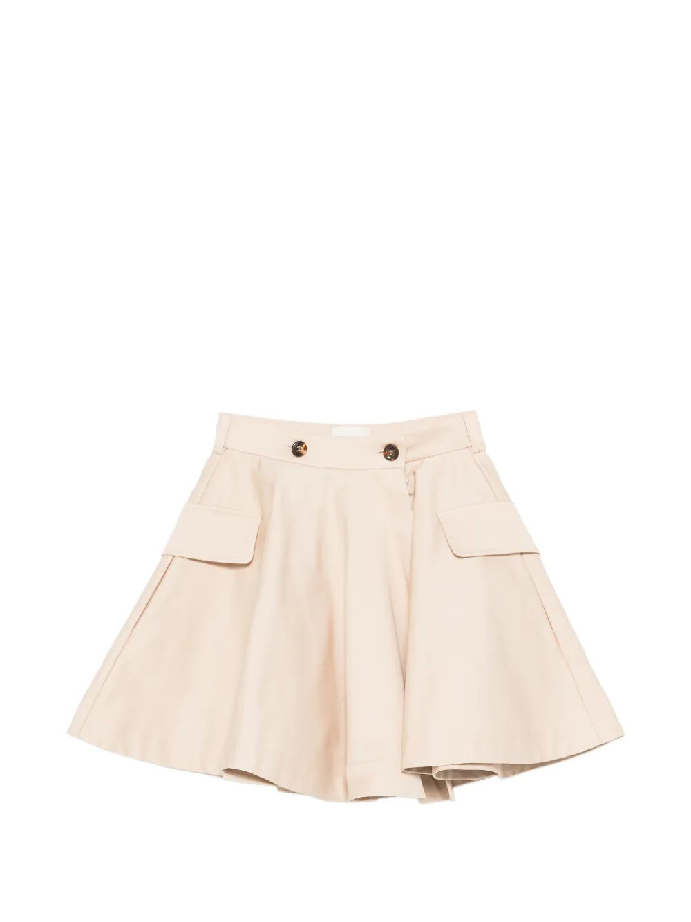 Fendi Kids button pocket skirt - Toni neutri