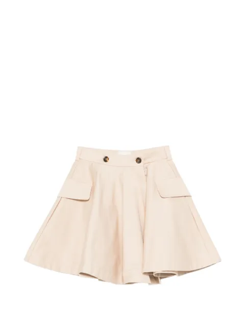 Fendi Kids belt front-pocket skirt