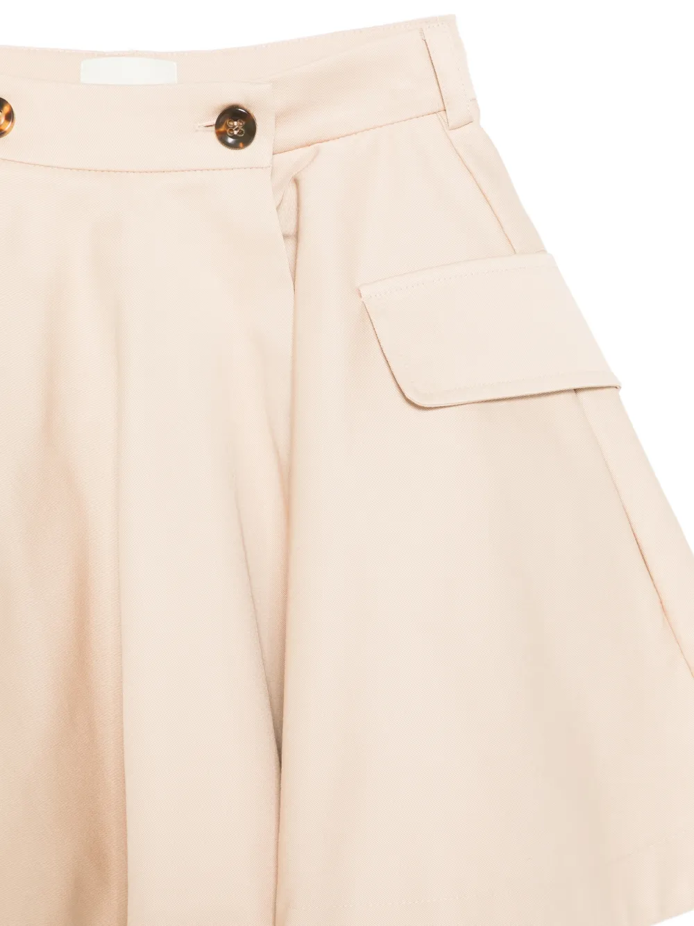  Fendi Kids Belt Front-pocket Skirt - Neutrals 