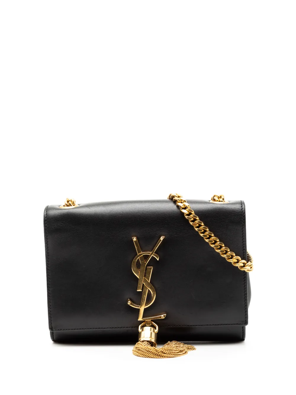 Saint Laurent Pre-Owned 2013 Small Smooth Calfskin Monogram Kate Tassel crossbody bag - Nero