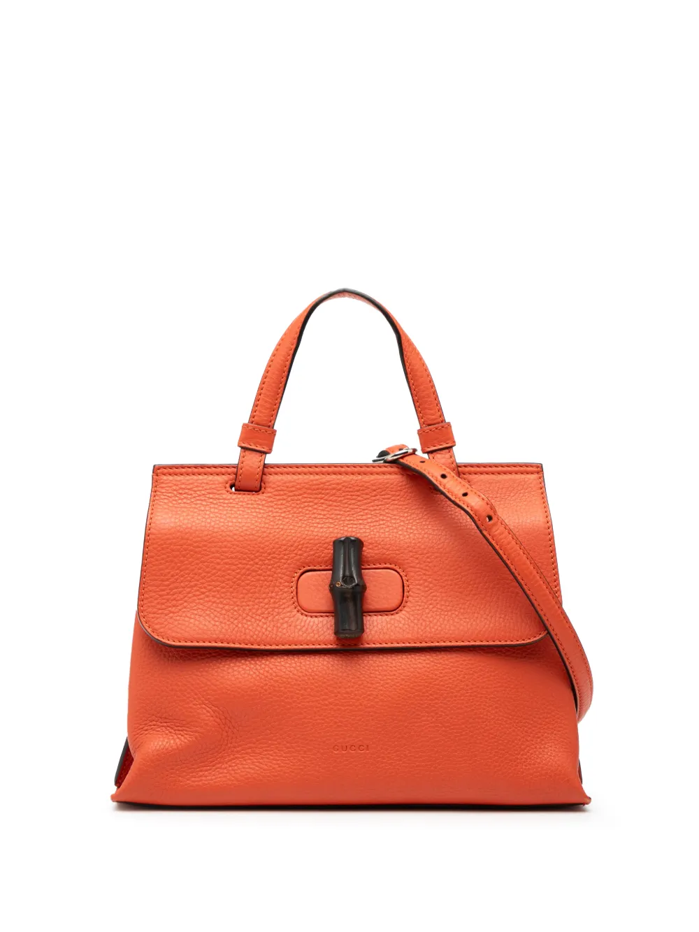 Gucci Pre-Owned 2000-2015 Small Leather Bamboo Daily satchel - Arancione