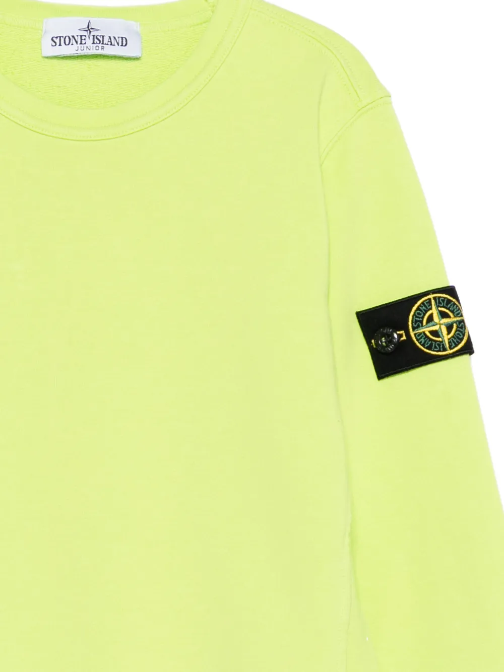  Stone Island Junior Logo-patch Crew Neck Sweatshirt - Green 