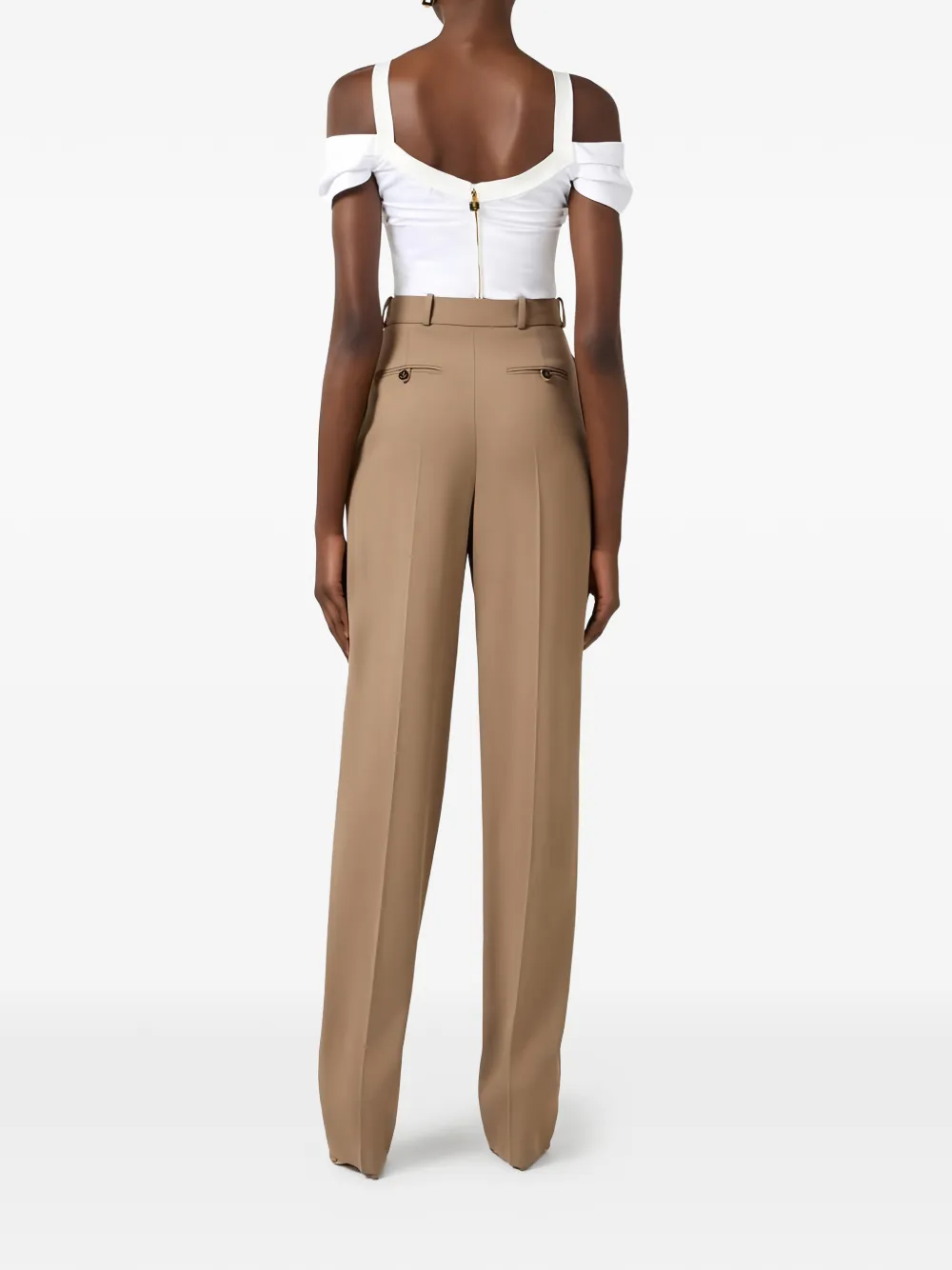  Elisabetta Franchi Button-fastening Trousers - Neutrals 