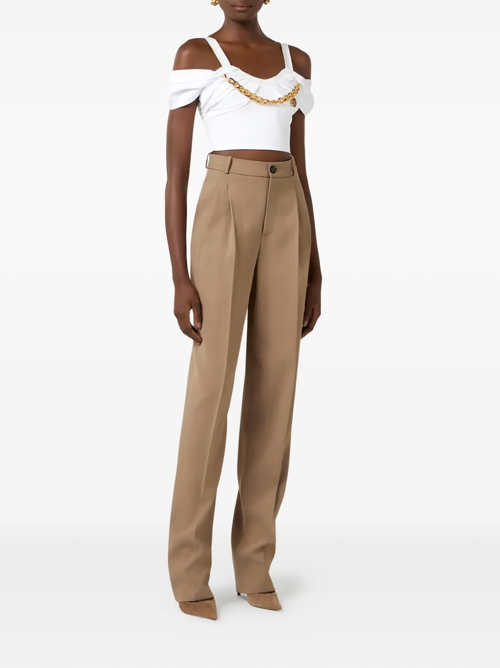 Elisabetta Franchi button-fastening trousers | Slacks | Image 2