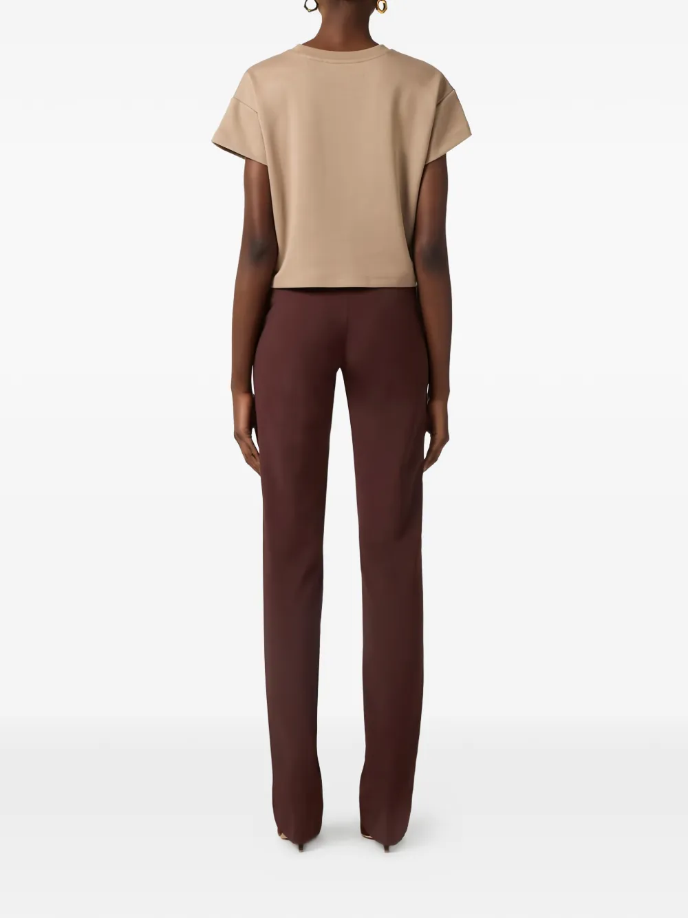  Elisabetta Franchi Lettering-patch T-shirt - Neutrals 