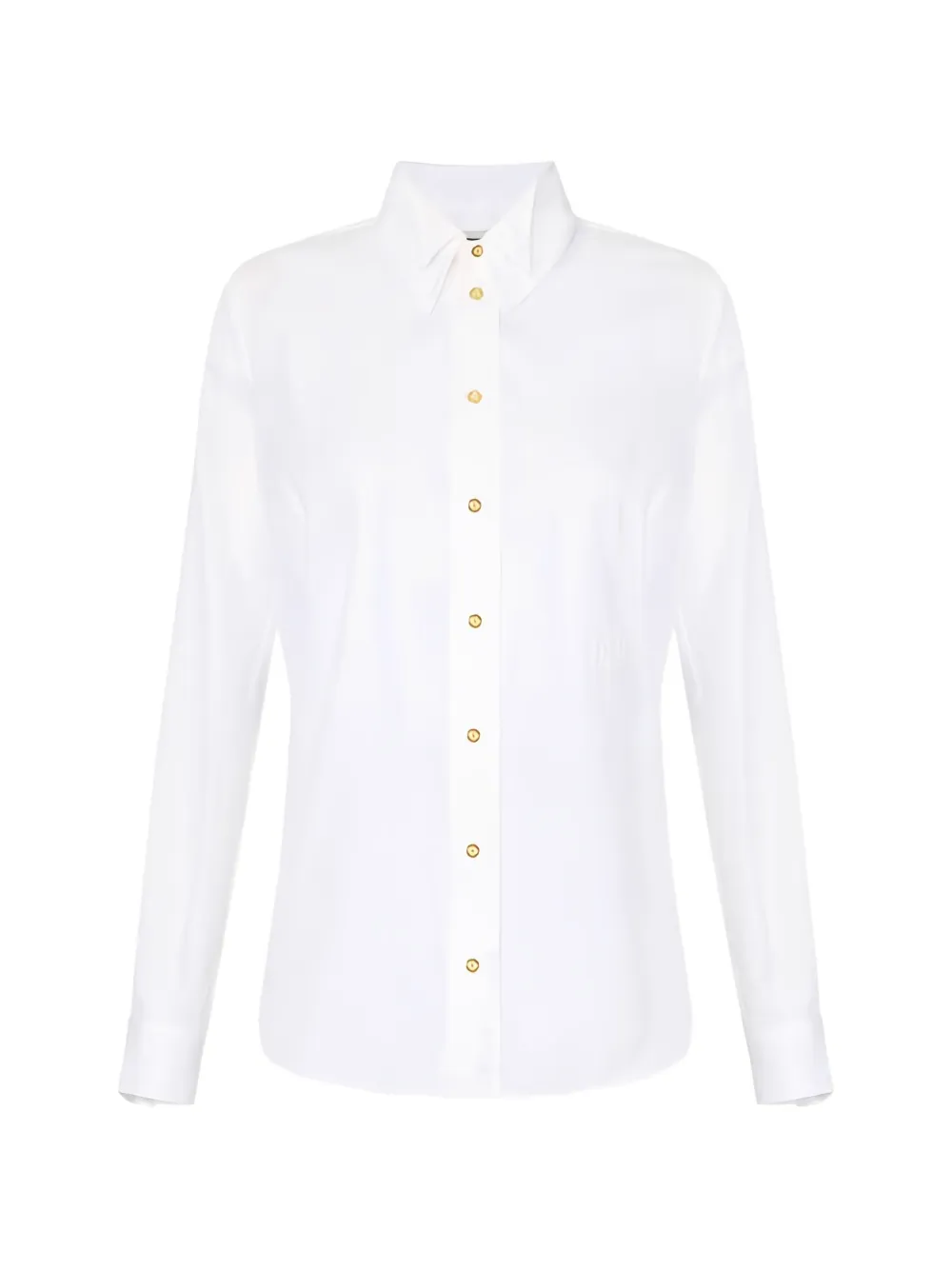 Elisabetta Franchi double-collar logo-embroidered shirt - Bianco