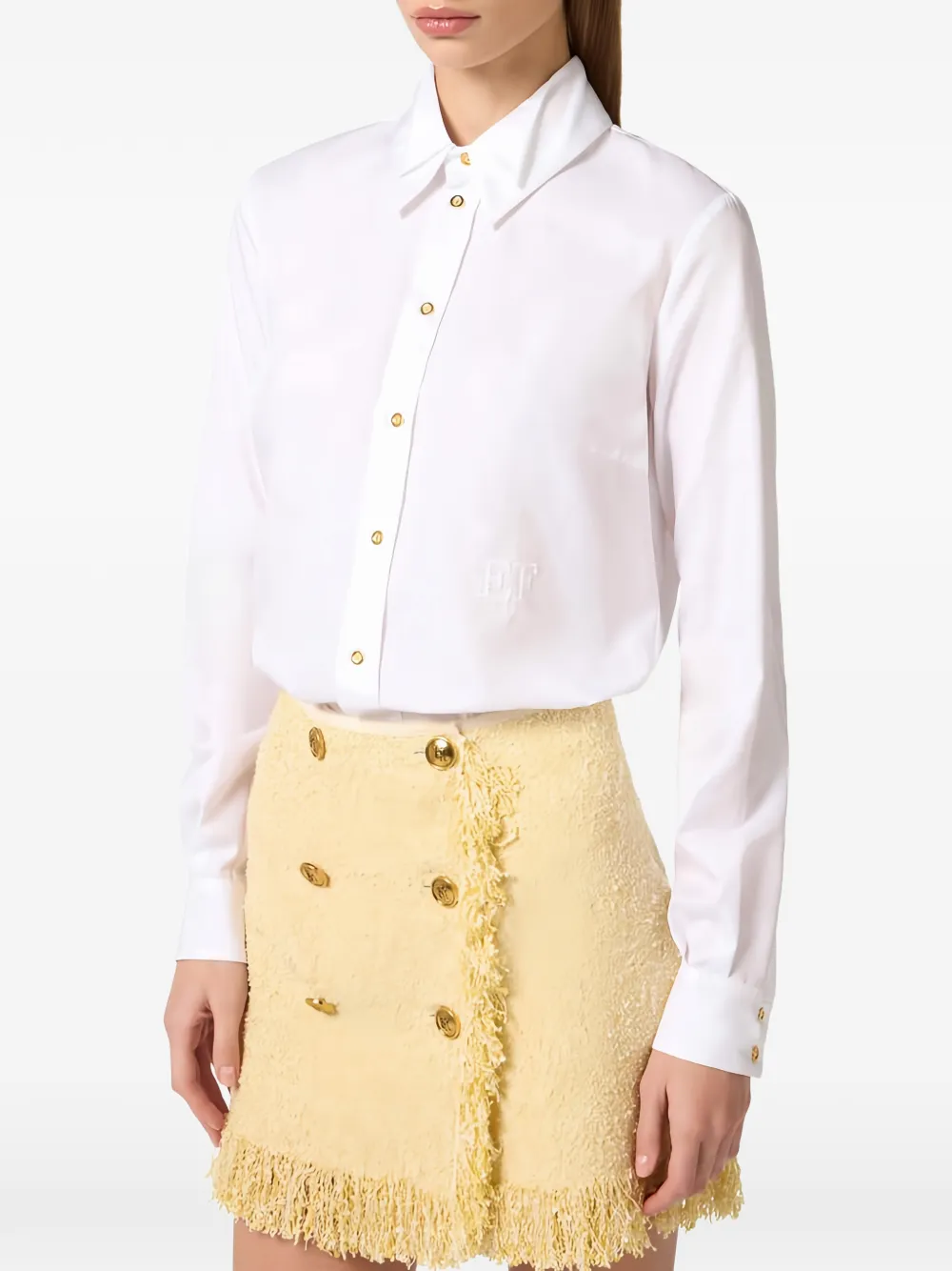 Double-Collar Logo-Embroidered Shirt