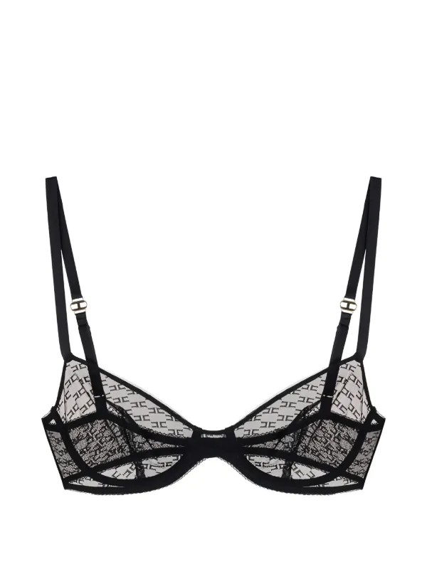 Elisabetta Franchi モノグラム チュールブラ | ブラック | FARFETCH JP