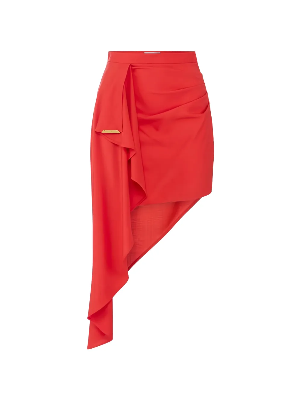 Elisabetta Franchi Cool asymmetric draping skirt - Rosso