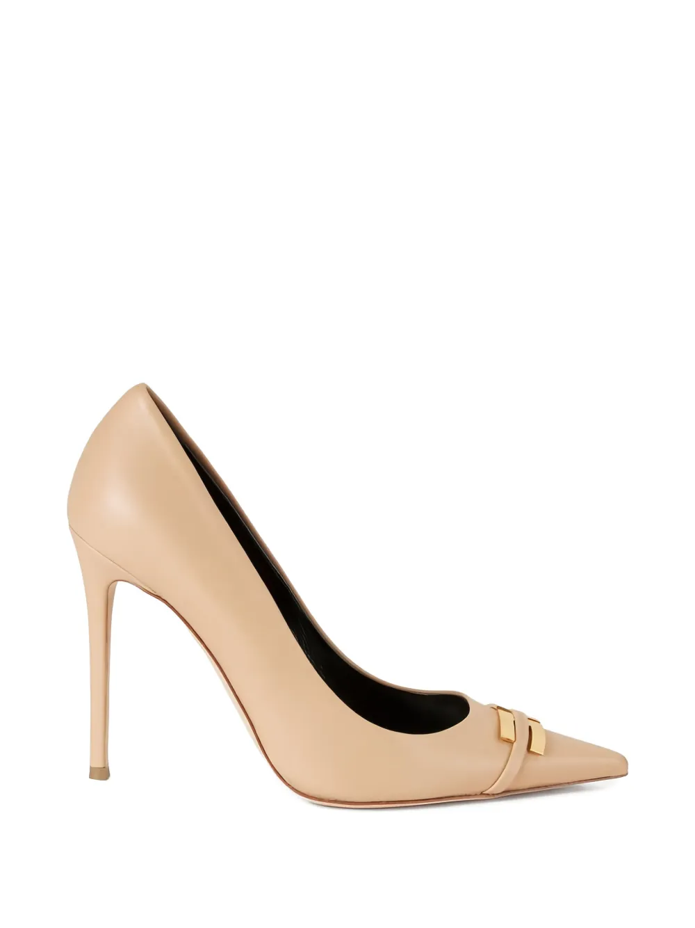 Elisabetta Franchi logo-detail stiletto pump - Toni neutri