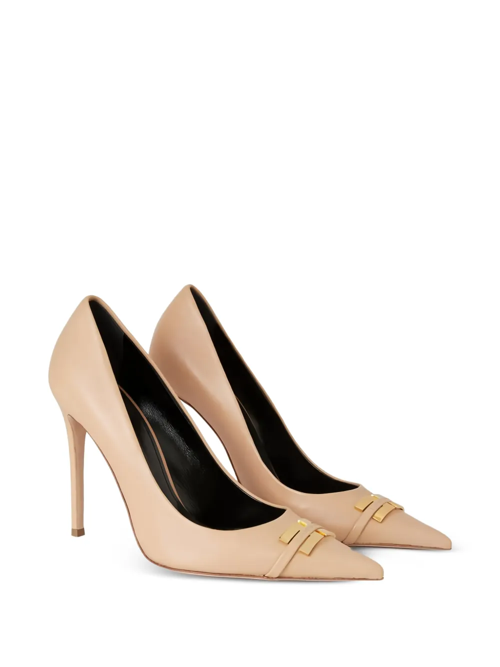Elisabetta Franchi Stiletto pumps met logodetail Beige