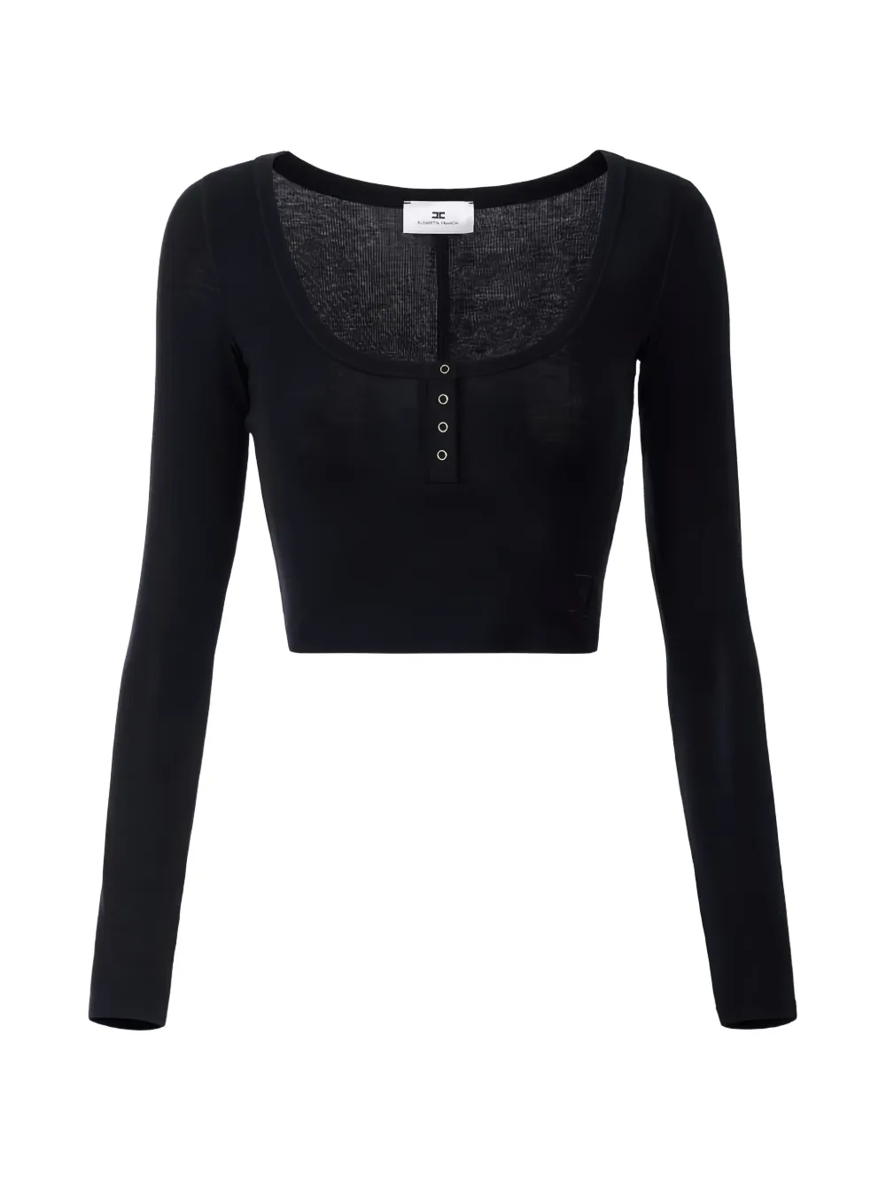 Elisabetta Franchi long-sleeve button top - Nero