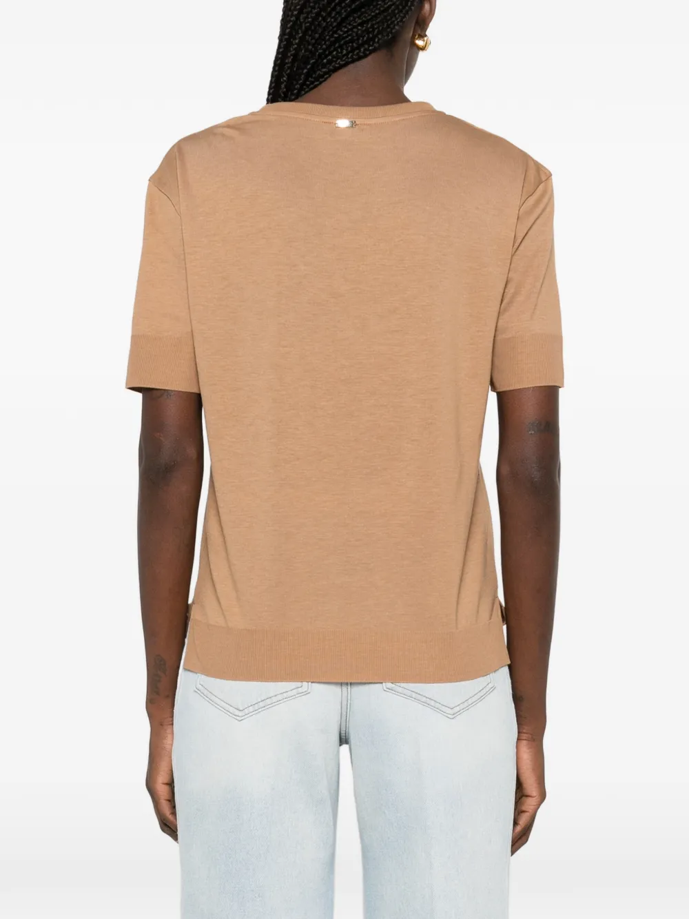 Herno T-shirt met ronde hals Bruin