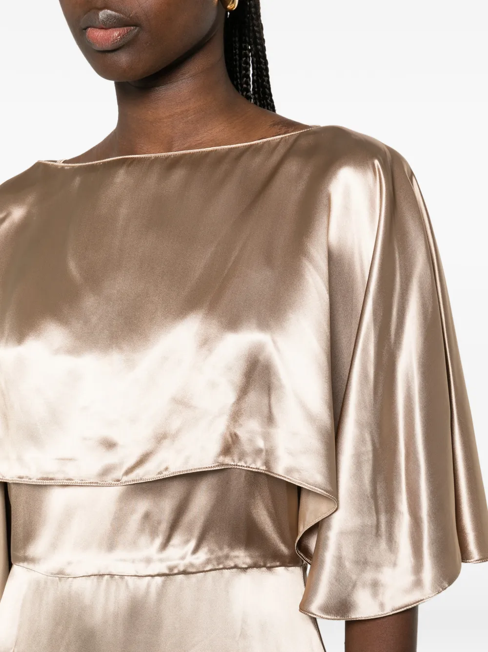 Fabiana Filippi Midi-jurk met laag Beige
