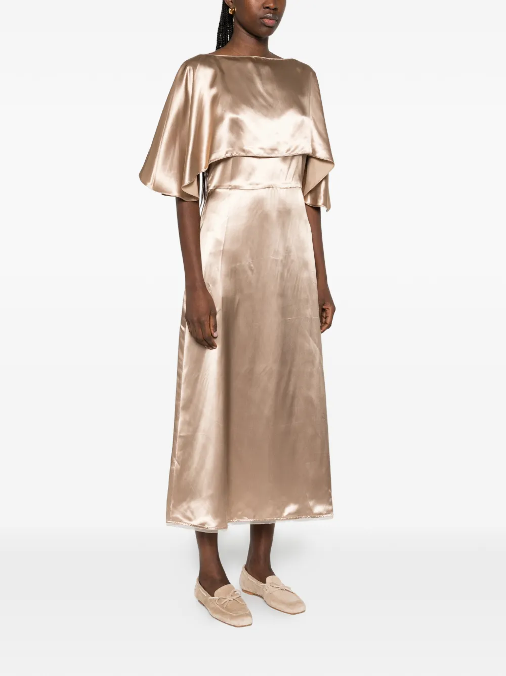 Fabiana Filippi Midi-jurk met laag Beige