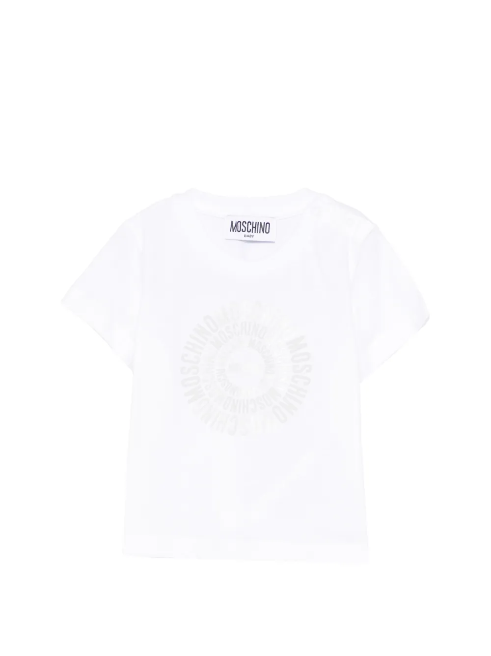 Moschino Kids logo-detail T-shirt - Bianco