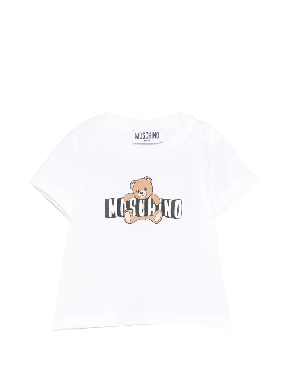 Moschino Kids bear-detail T-shirt - Bianco