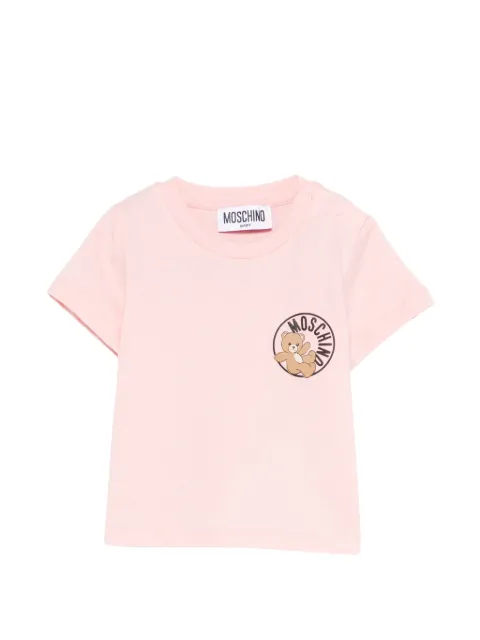 Moschino Kids teddy-detail logo-print T-shirt