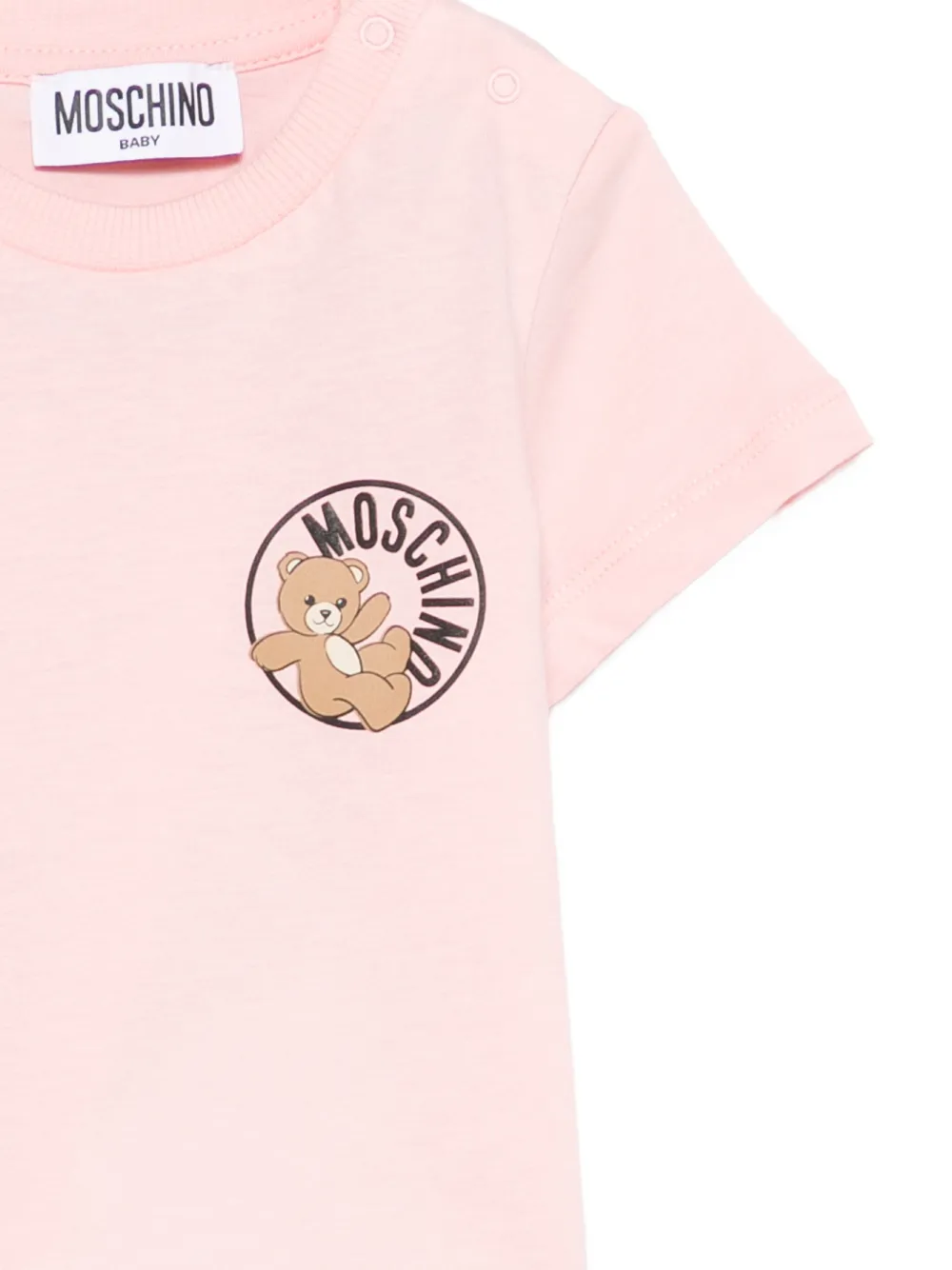 Moschino Kids T-shirt met logoprint Roze