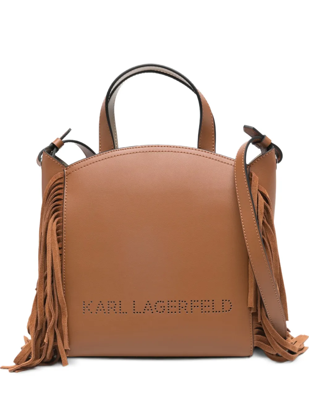 Karl Lagerfeld fringe-detail tote bag - Marrone