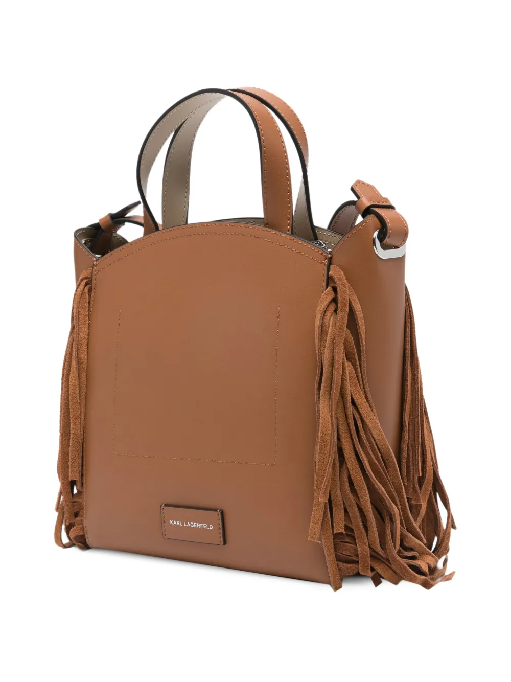 Karl Lagerfeld Shopper met franje Bruin