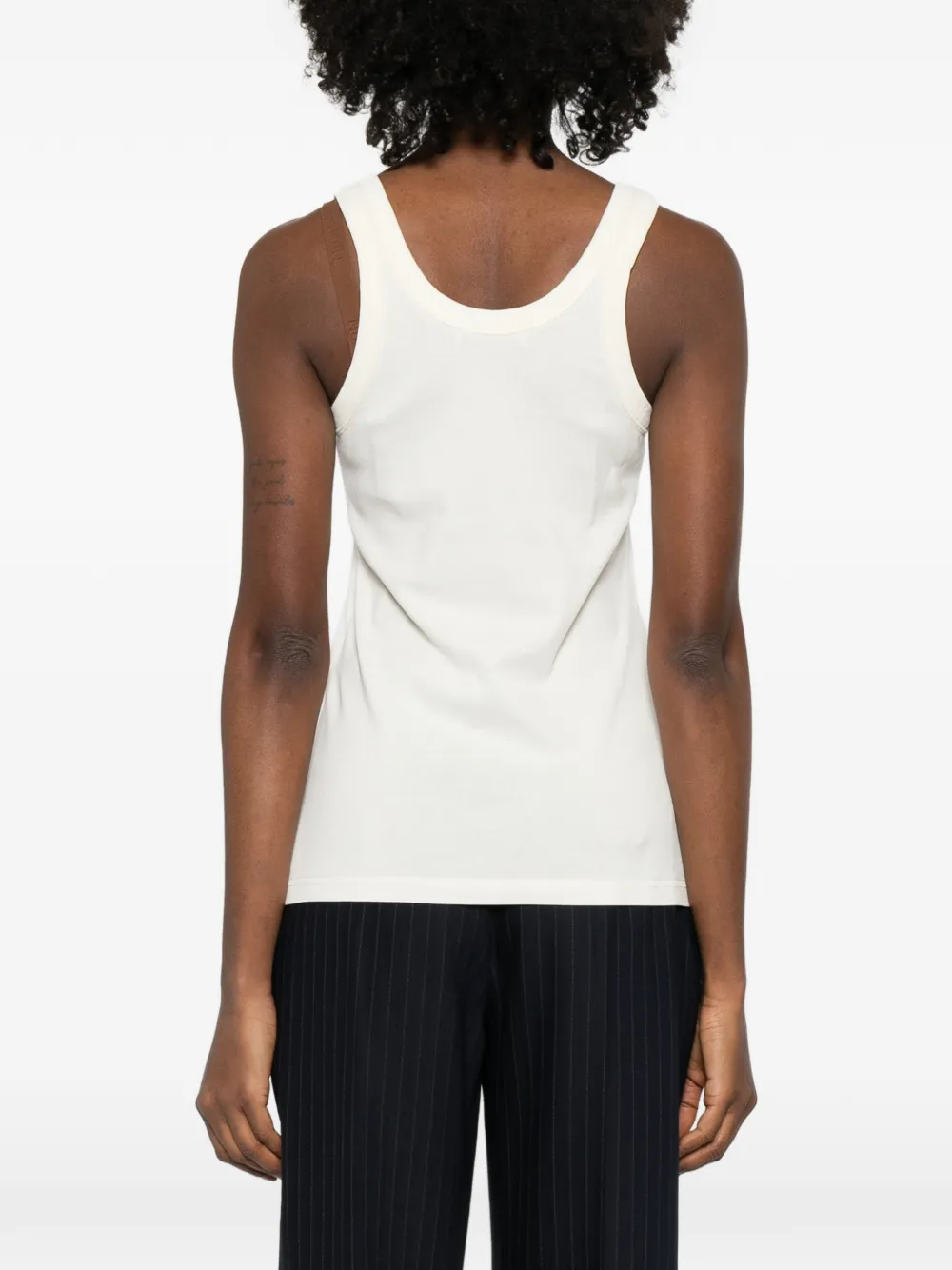 LEMAIRE Geribbelde tanktop Beige