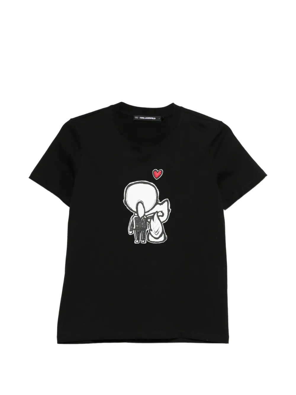 Karl Lagerfeld print-detail T-shirt - Nero