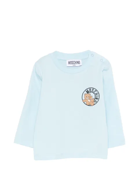 Moschino Kids round-neck print-detail top