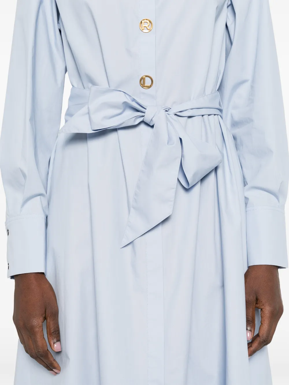 Karl Lagerfeld Midi-jurk met knoopsluiting Blauw