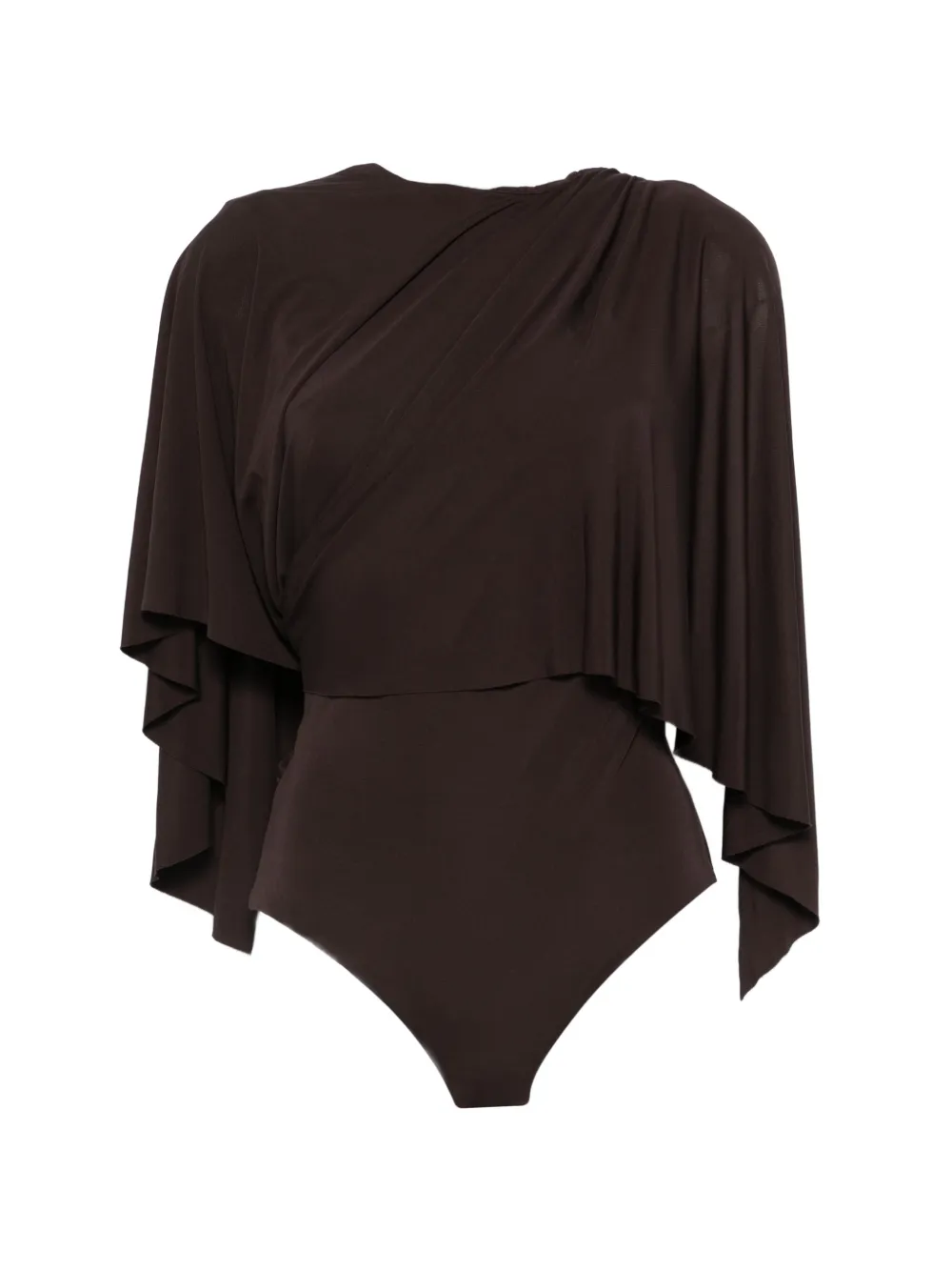 Christopher Esber draped bodysuit - Brown