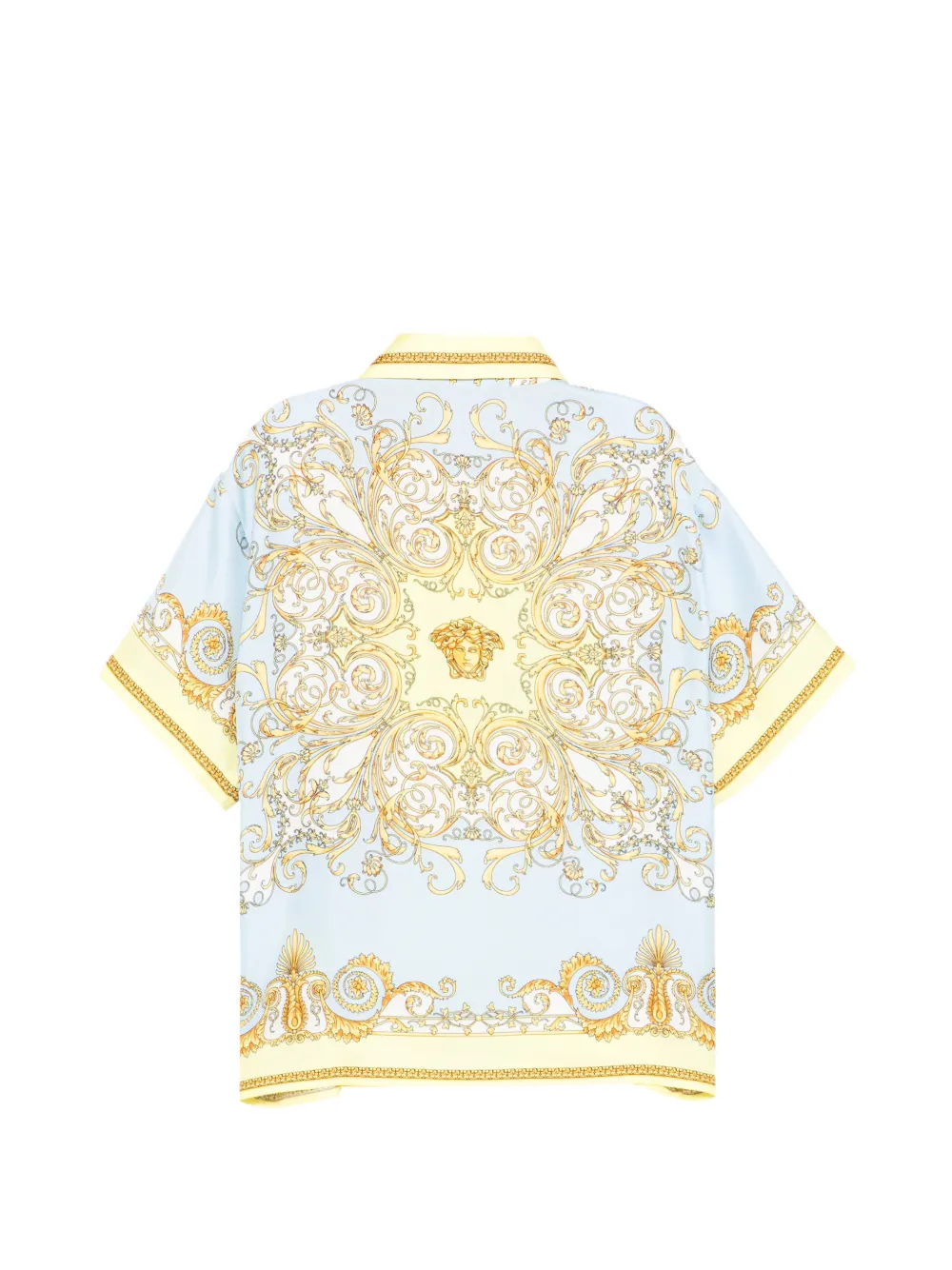  Versace Kids Baroque-patterned Shirt - Blue 
