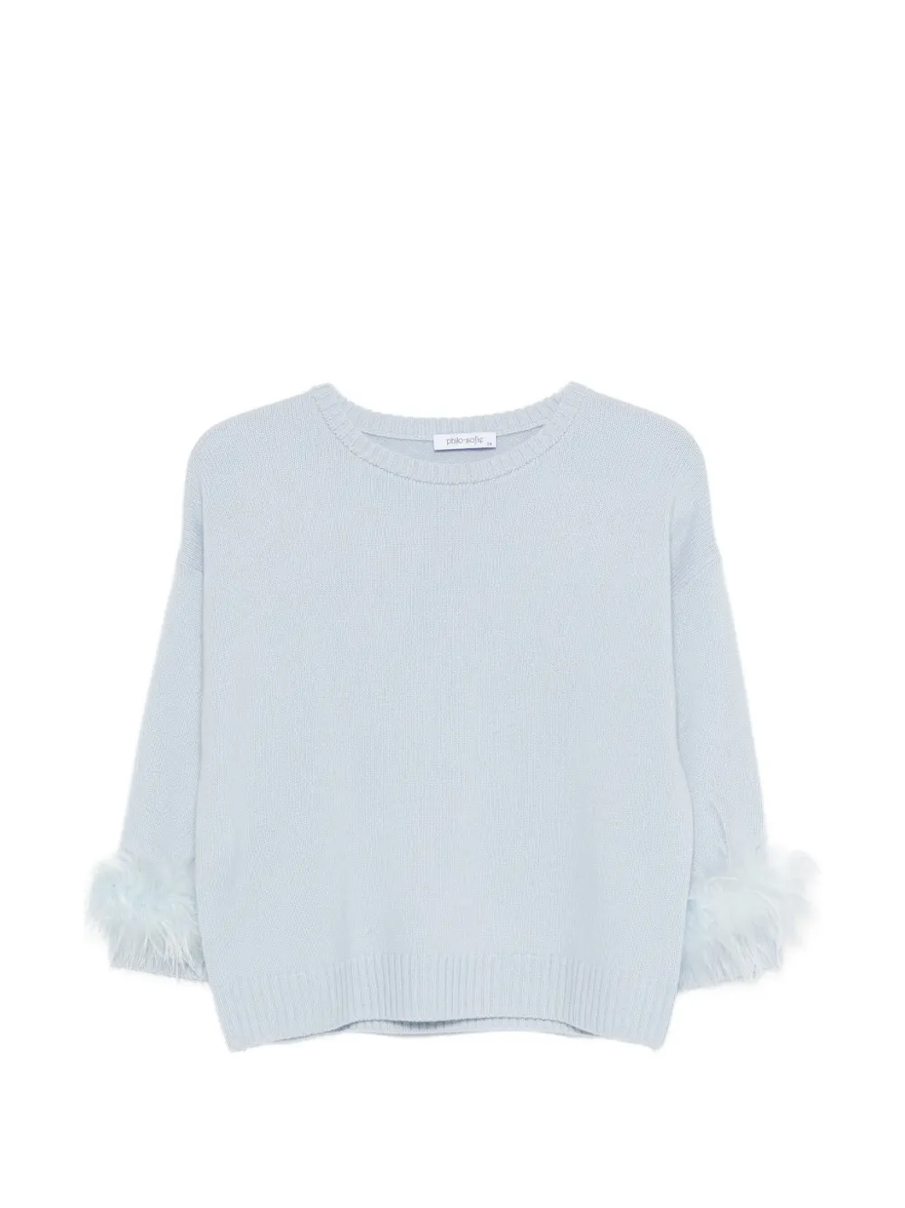 Philo-Sofie detachable-feathers cashmere sweater - Blu