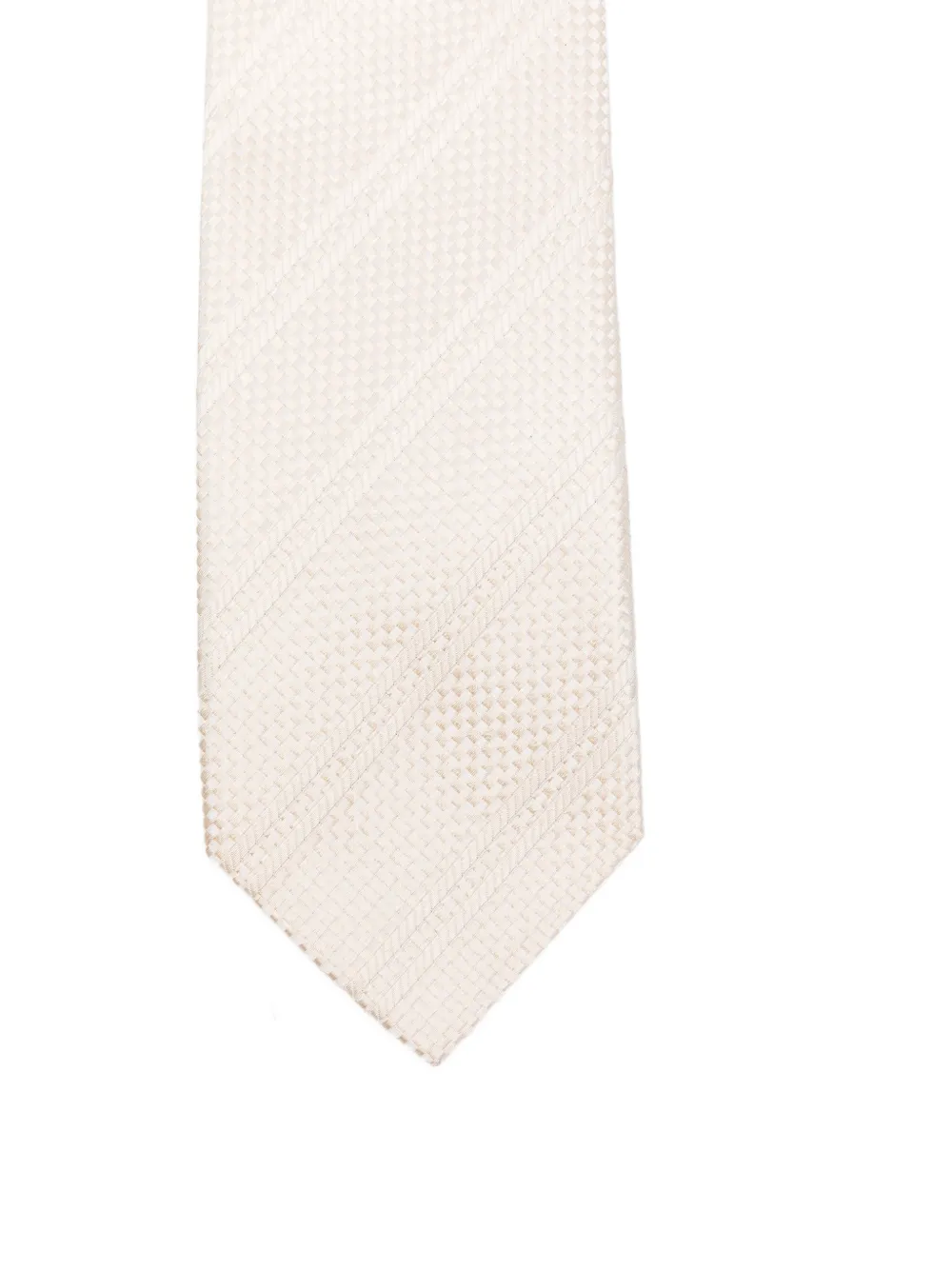 TOM FORD Gestreepte stropdas Beige