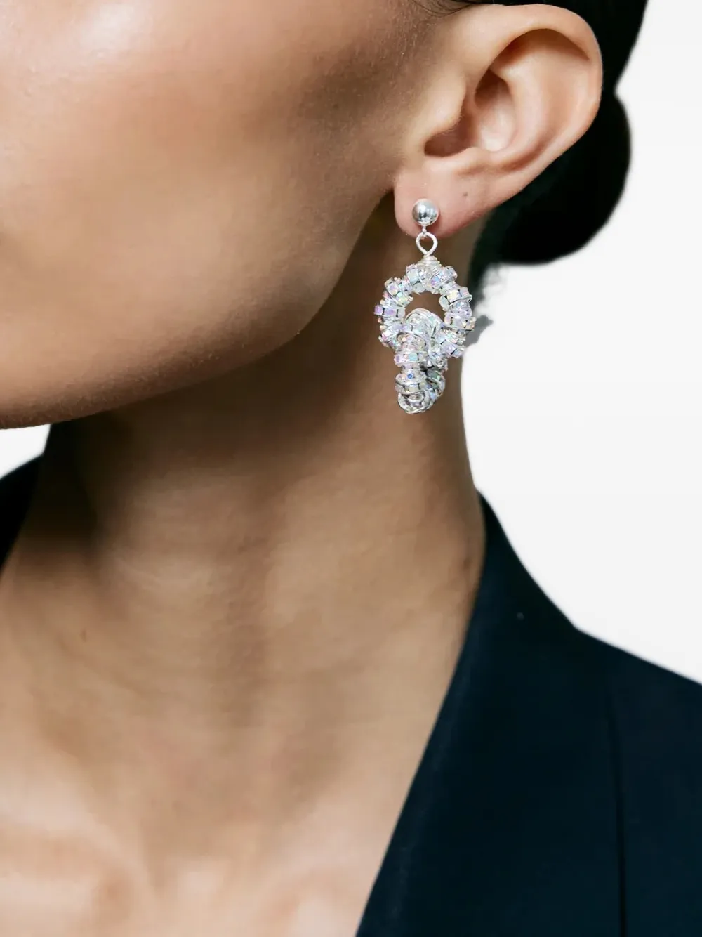 Pearl Octopuss. Y Verfraaide oorbellen - Zilver