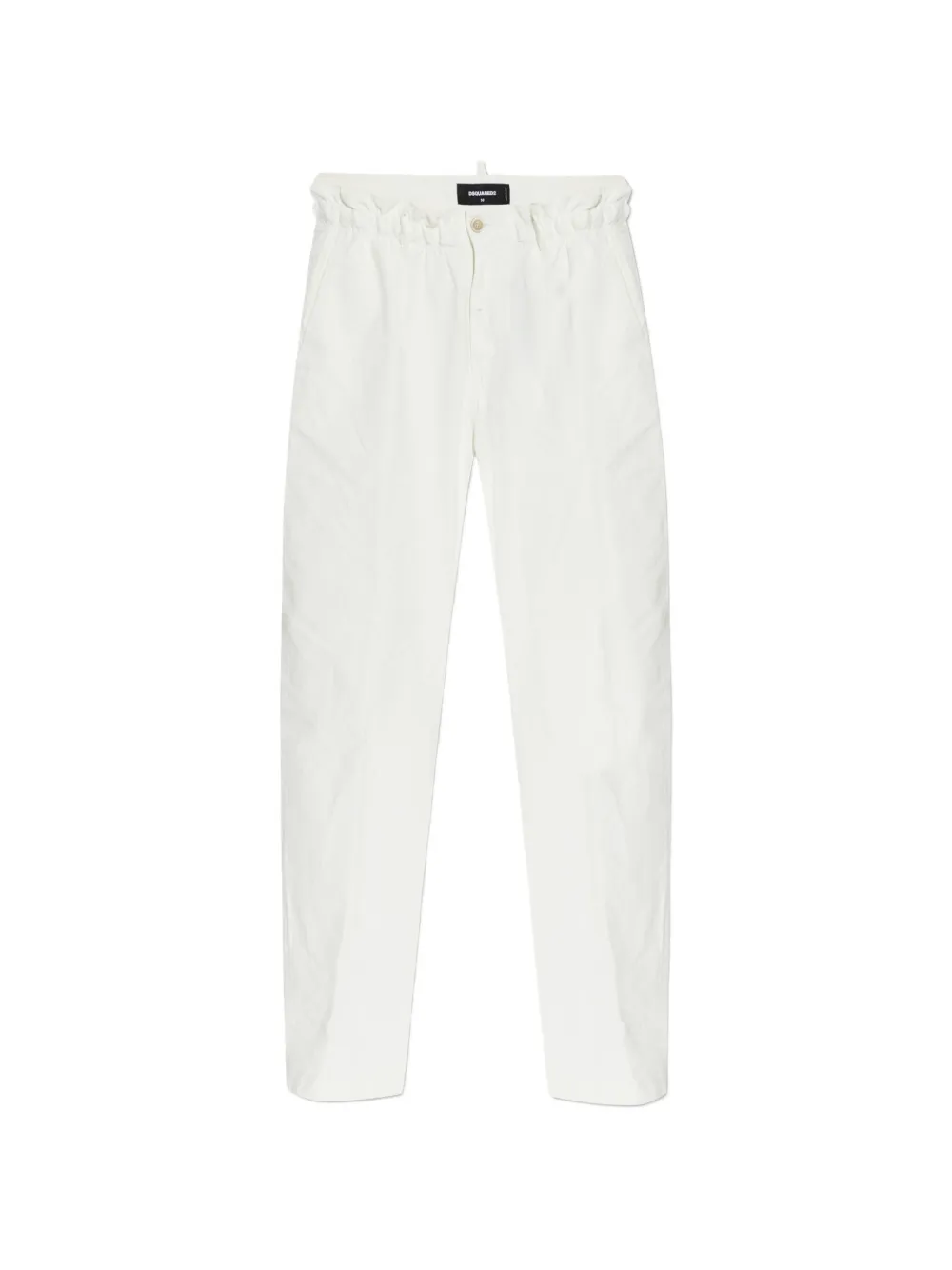 DSQUARED2 elasticated-waistband tapered trousers - Bianco