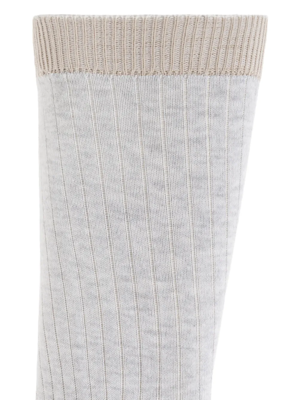  Eleventy Chaussettes En Maille Nervurée - Gris 