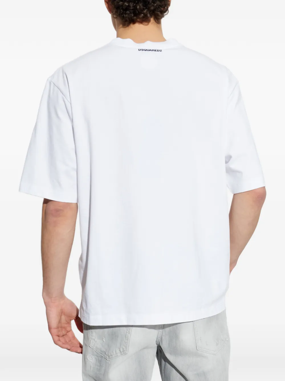DSQUARED2 T-shirt met logo-applicatie Wit