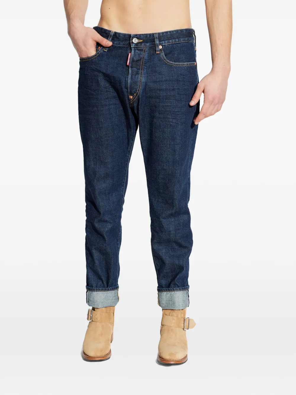 DSQUARED2 Tomboy jeans met cuffs Blauw