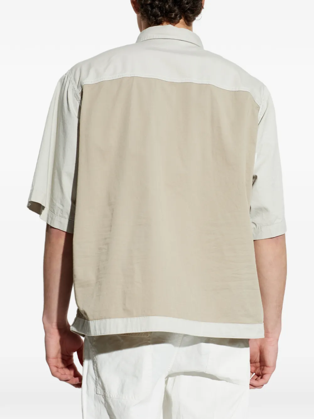 DSQUARED2 Overhemd met borstzak en vlakken Beige