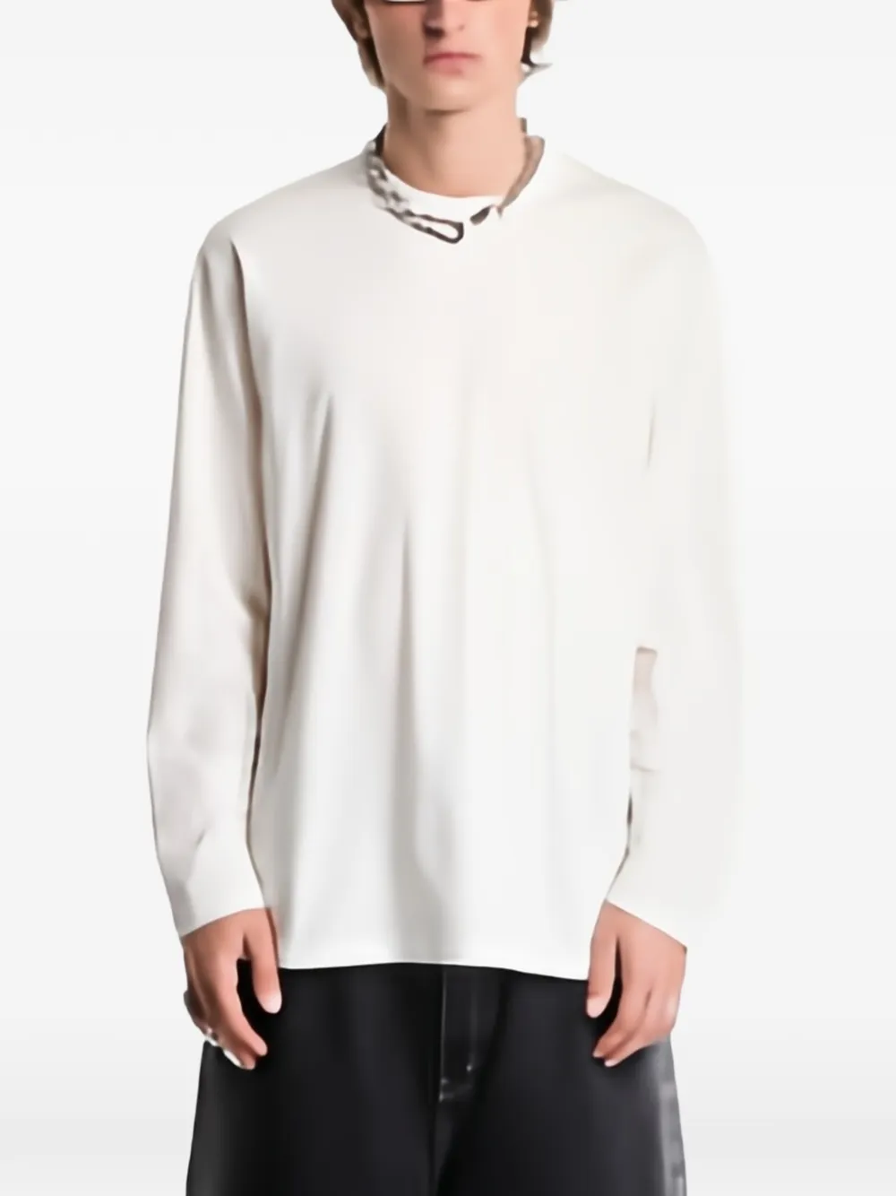Y-3 T-shirt met lange mouwen Beige
